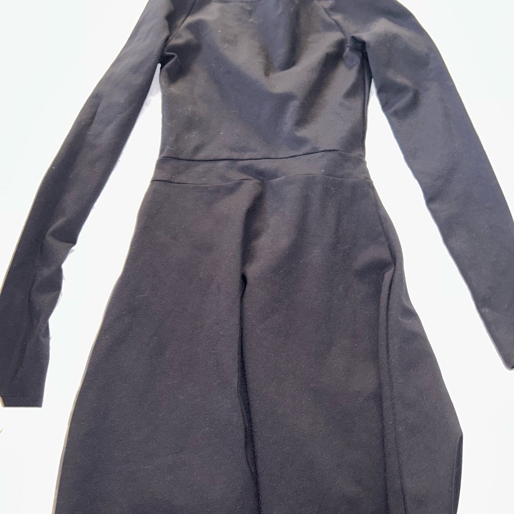 Sunday best black long sleeve skater dress